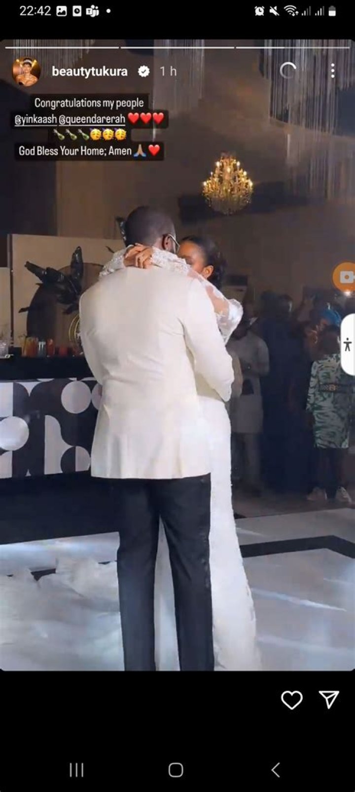 
‘Congratulations to my husband and I’ – Comedian Ashmusy gushes as she splashes wedding photos 
