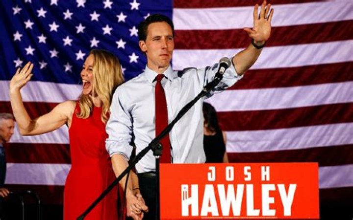 Republican Senator Josh Hawley Kissing His Wife Erin Morrow Hawley